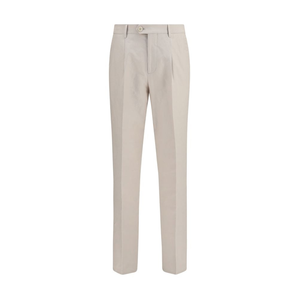 Brunello Cucinelli Beige Cotton Dress Pants