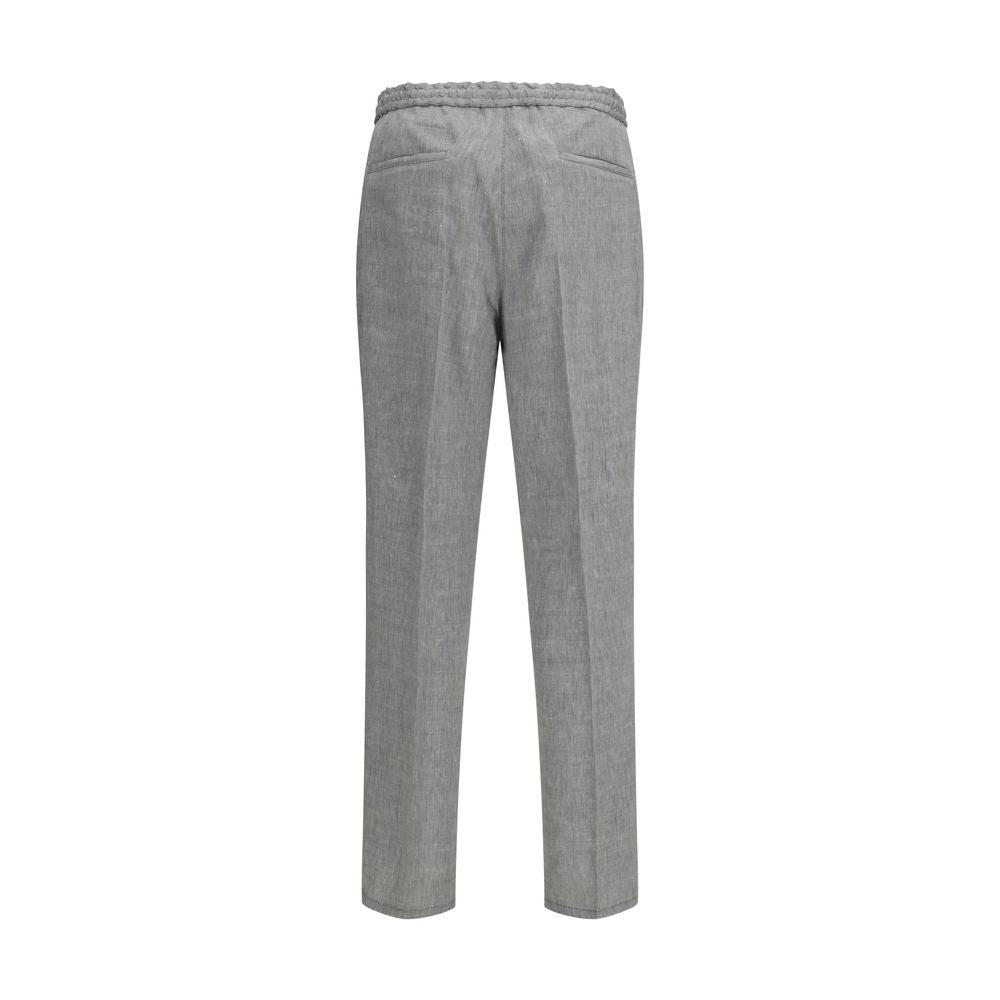 Brunello Cucinelli Gray Linen Casual Pants