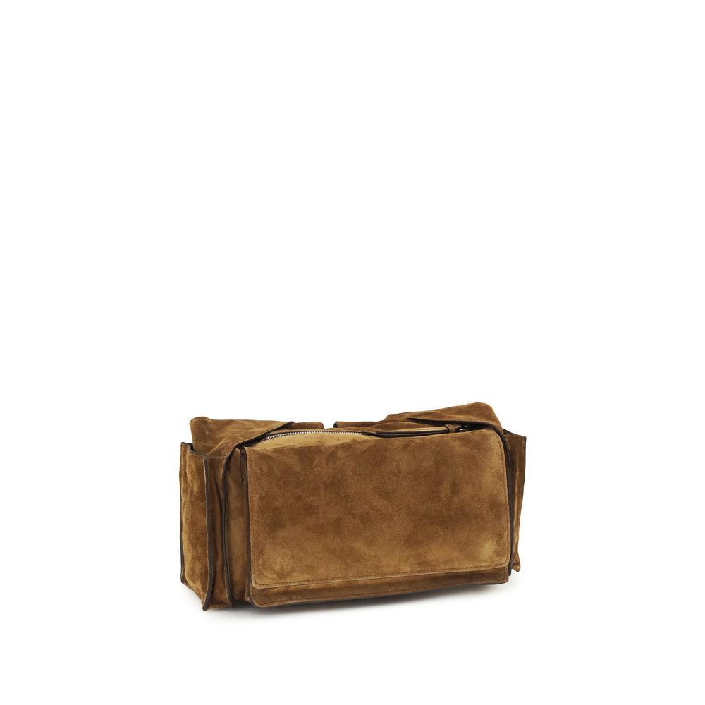 Miu Miu Brown Calf Leather Bos Taurus Shoulder Bag