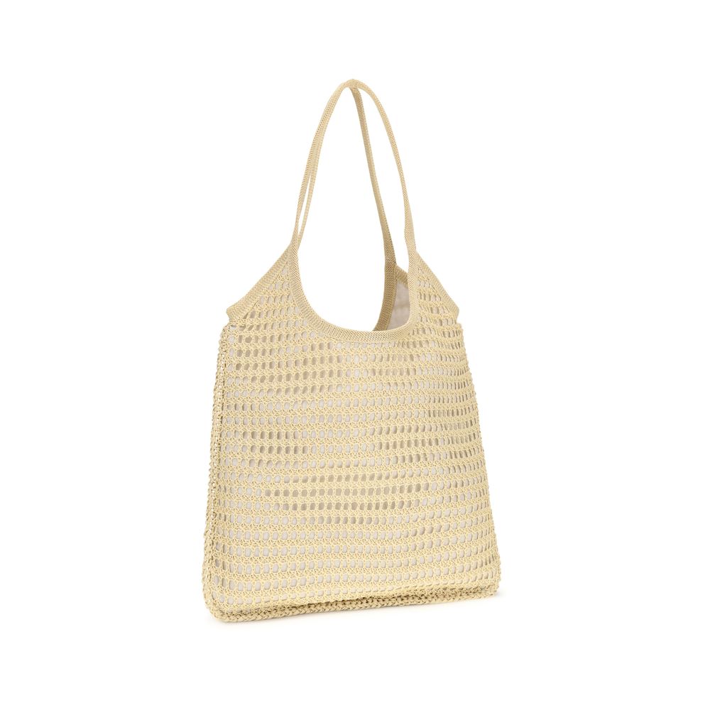 Miu Miu Beige Cotton Shoulder Bag