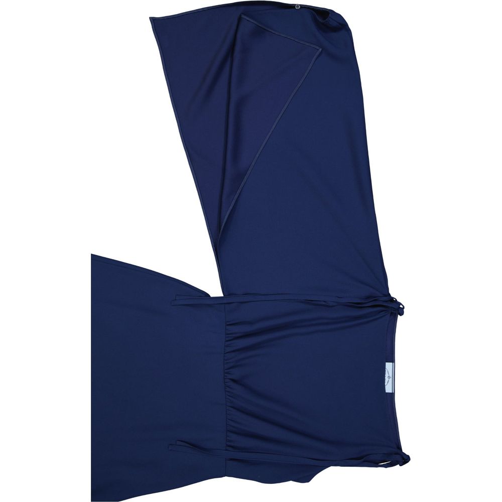 Prada Blue Acetate Cocktail Dress