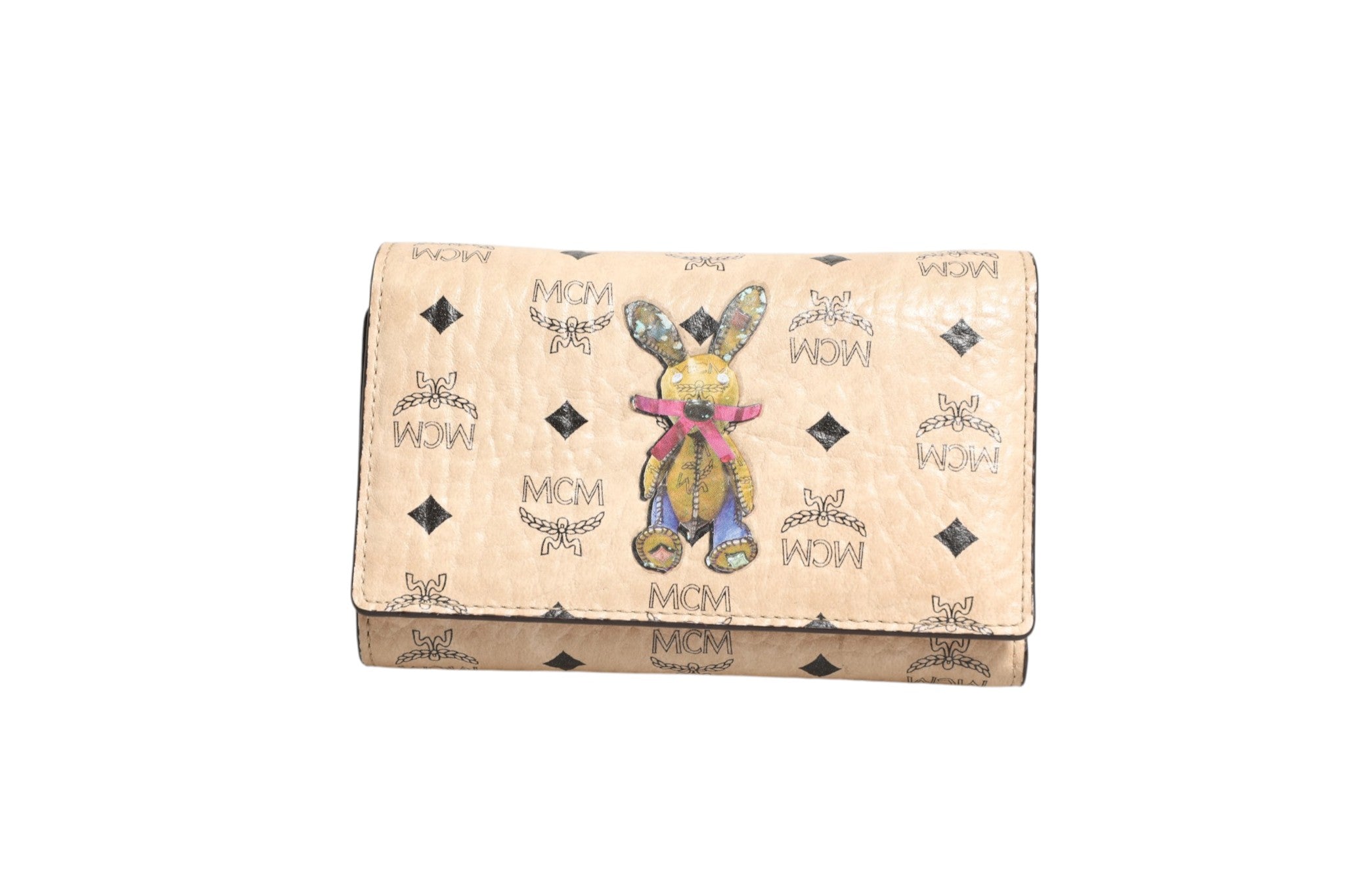 MCM Visetos Rabbit Compact Wallet