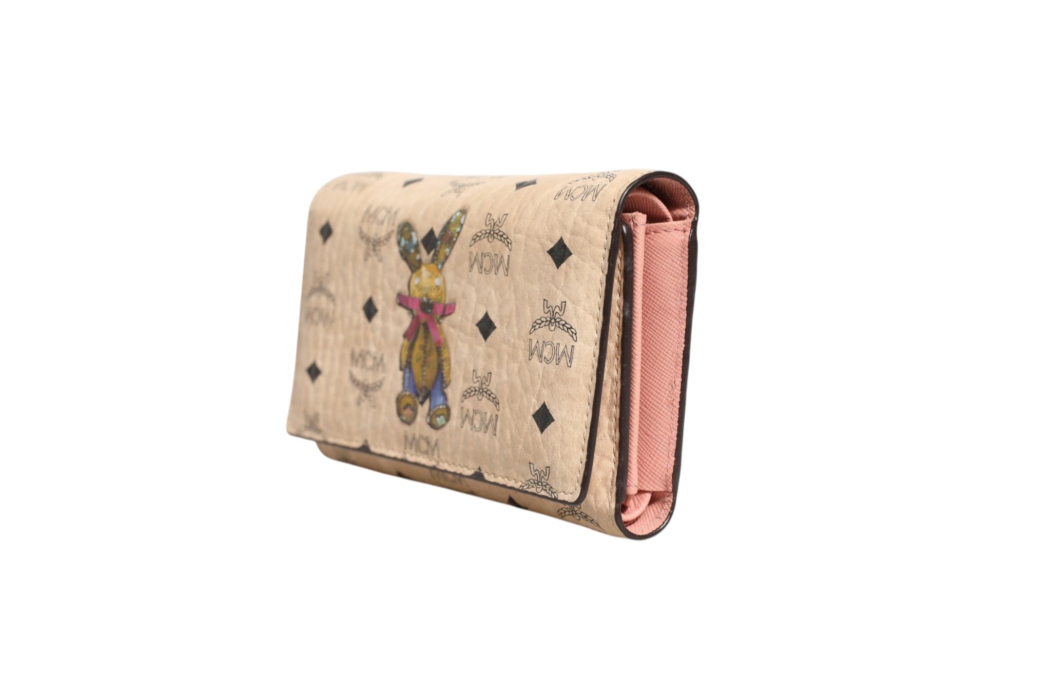 MCM Visetos Rabbit Compact Wallet