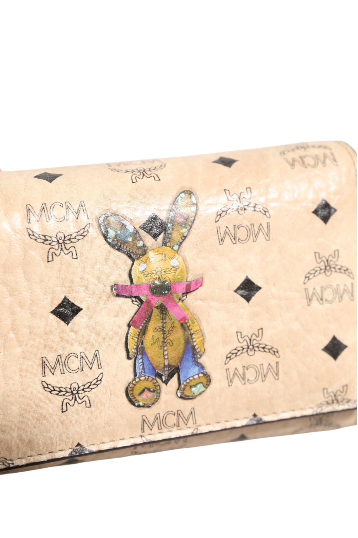MCM Visetos Rabbit Compact Wallet