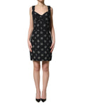 Dolce & Gabbana Black Cotton DG Logo Patterned Mini Dress