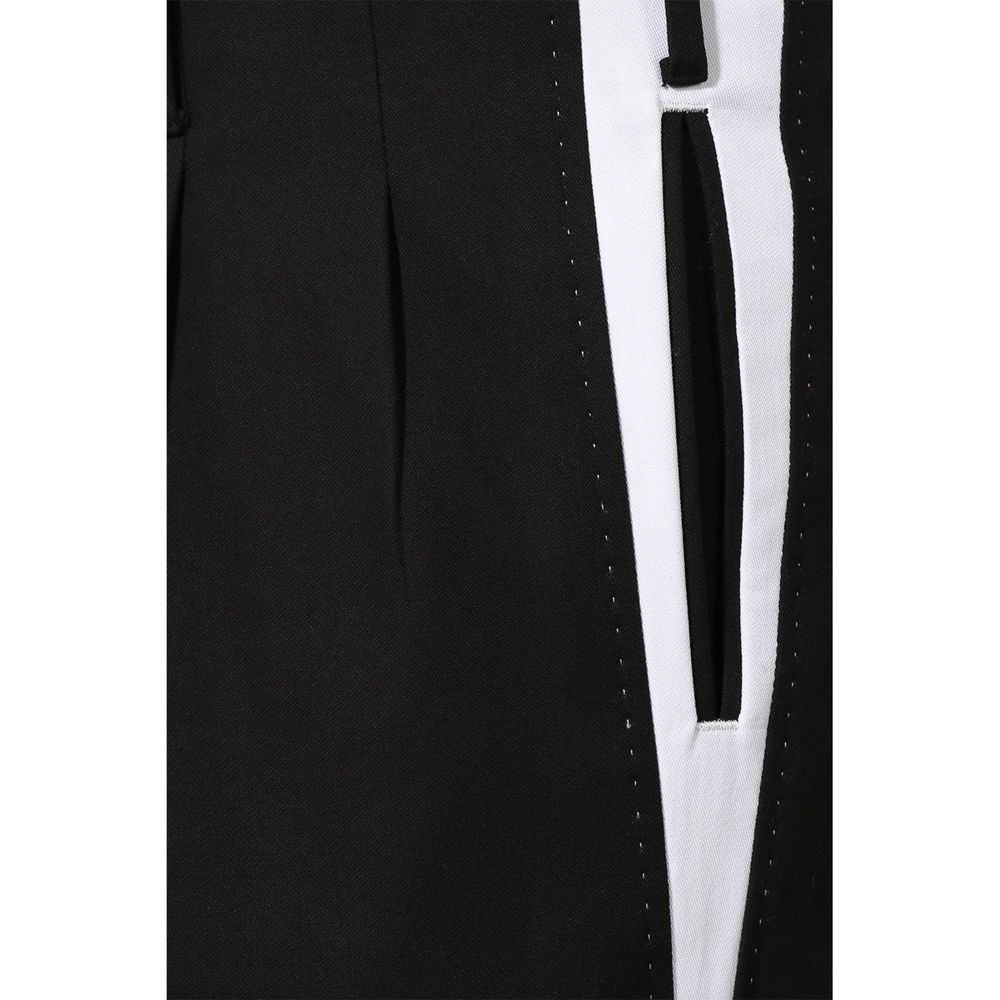 Dolce & Gabbana Black Cotton Casual Pants