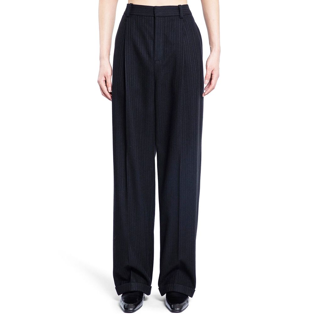 Saint Laurent Black Cashmere Casual Pants