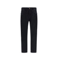 Saint Laurent Black Cotton Relaxed Fit Jeans