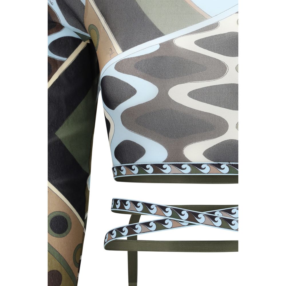 Emilio Pucci Bicolor Polyamide Pattern Shirt