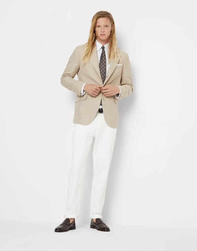 Brunello Cucinelli Bicolor Cotton Blazer