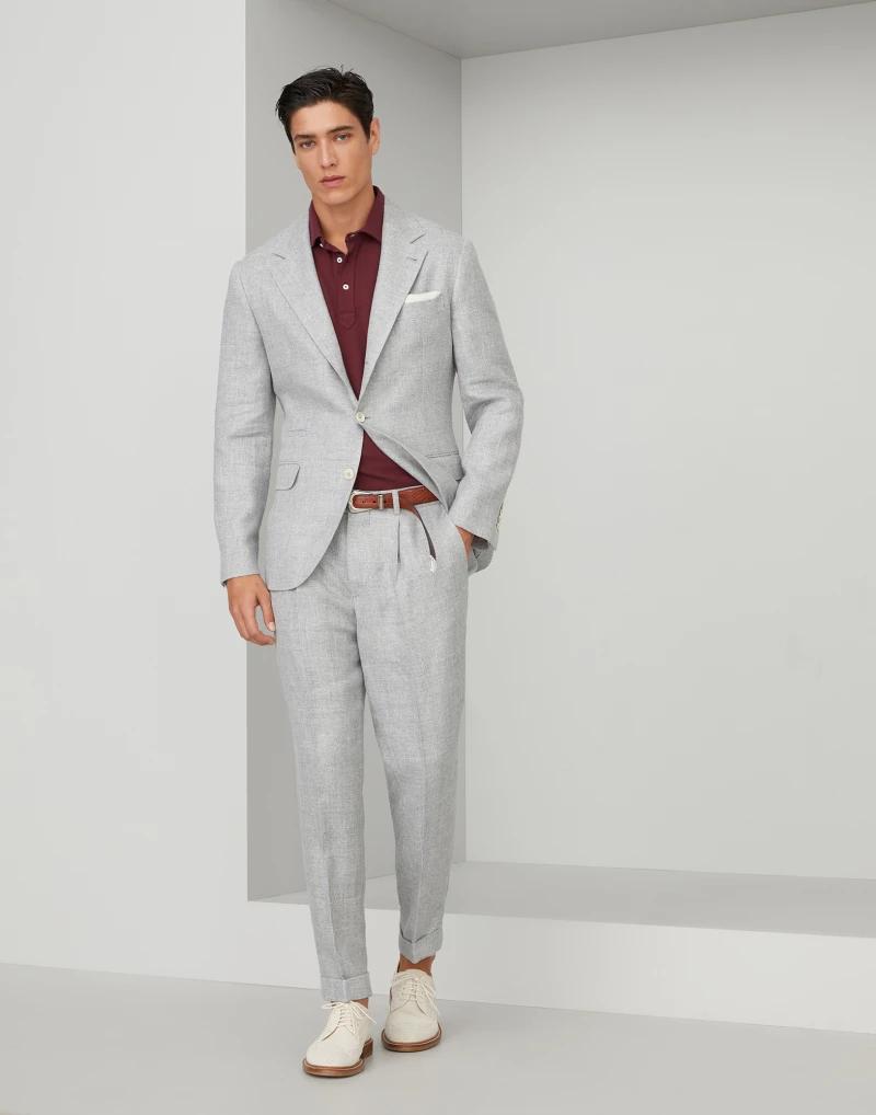 Brunello Cucinelli Gray Linen Blazer