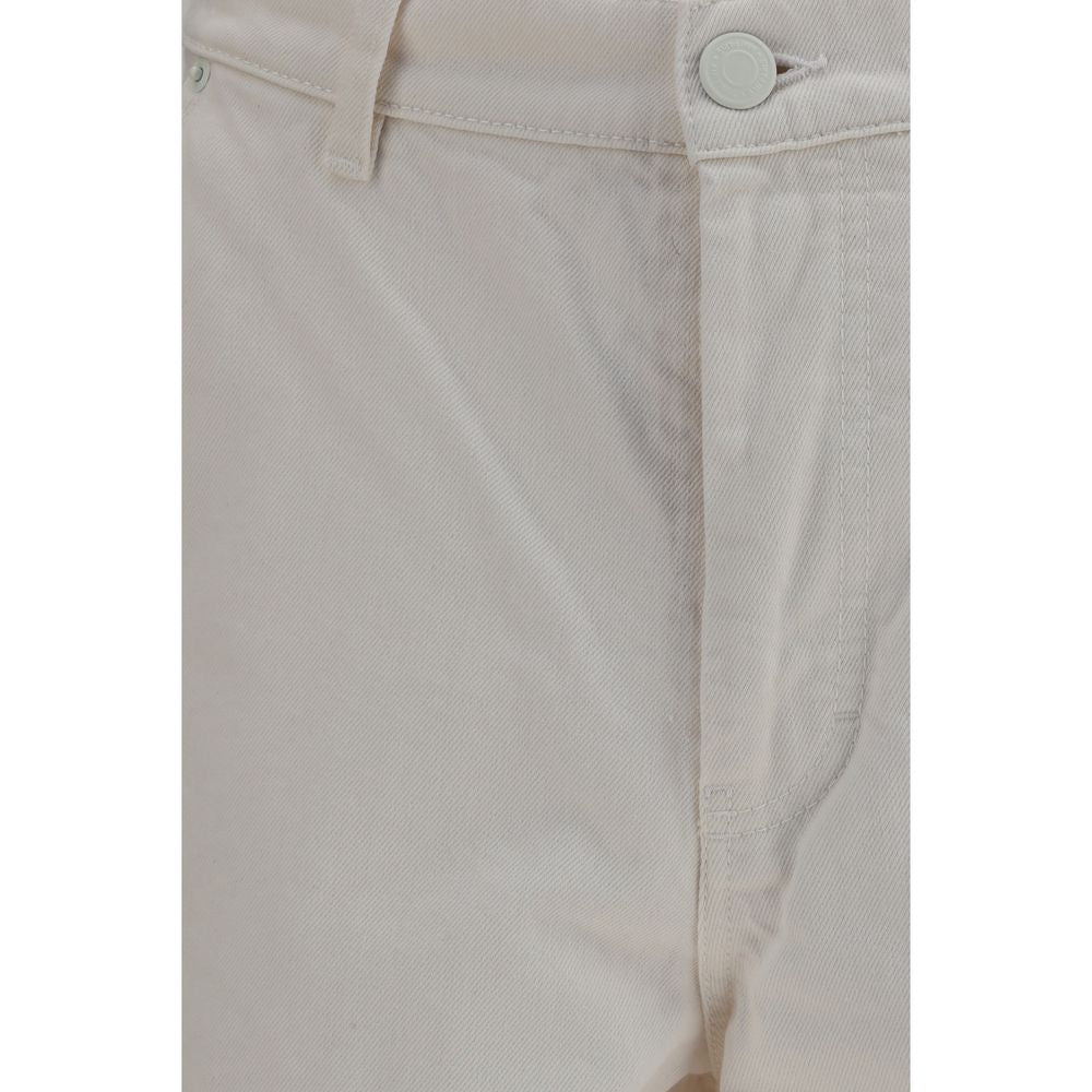 Ami Paris White Cotton Bermuda Shorts