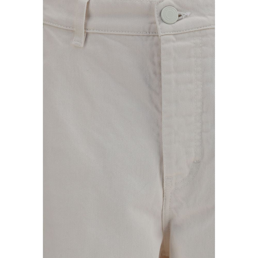 Ami Paris White Cotton Jeans Denim