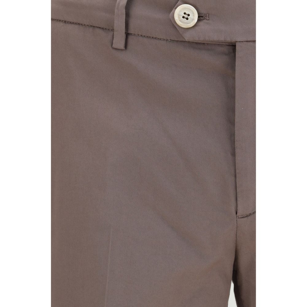 Brunello Cucinelli Brown Cotton Casual Pants
