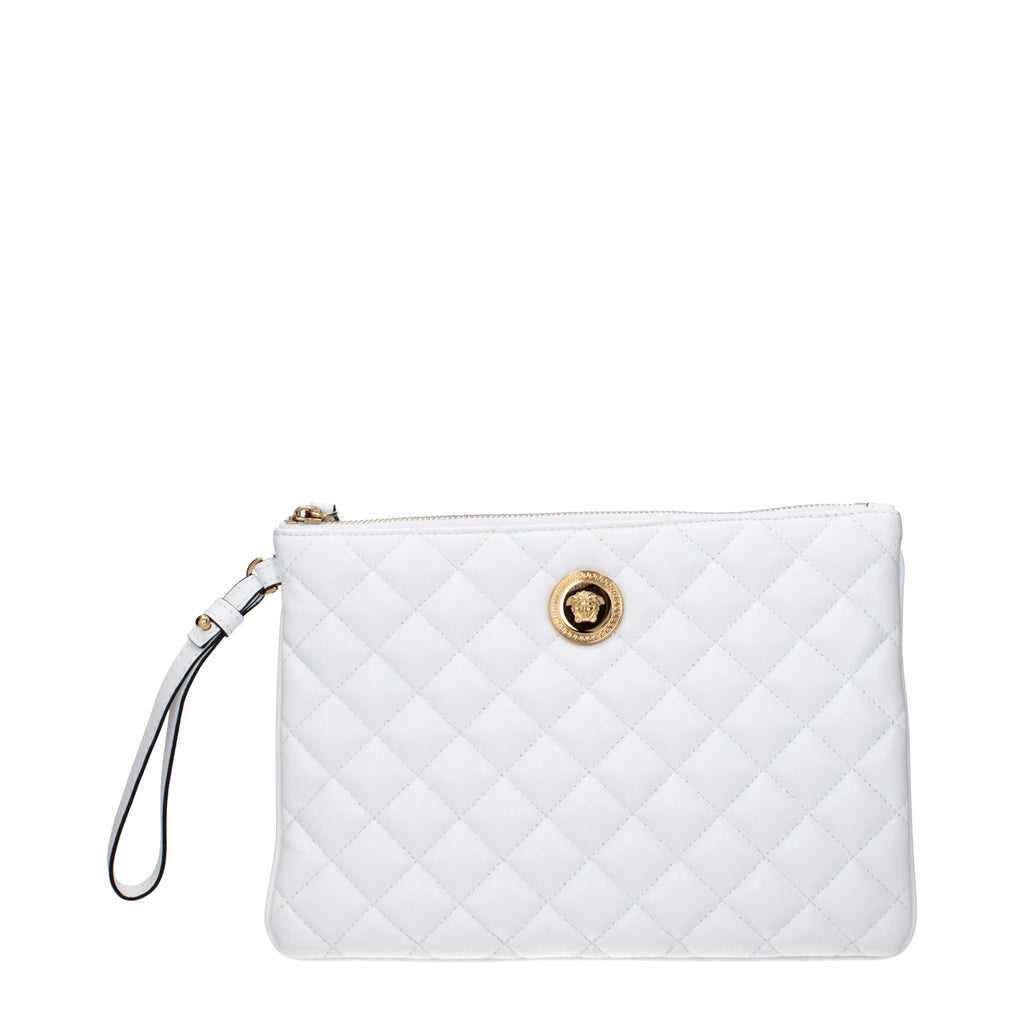 Versace Blue Leather Clutch Bag