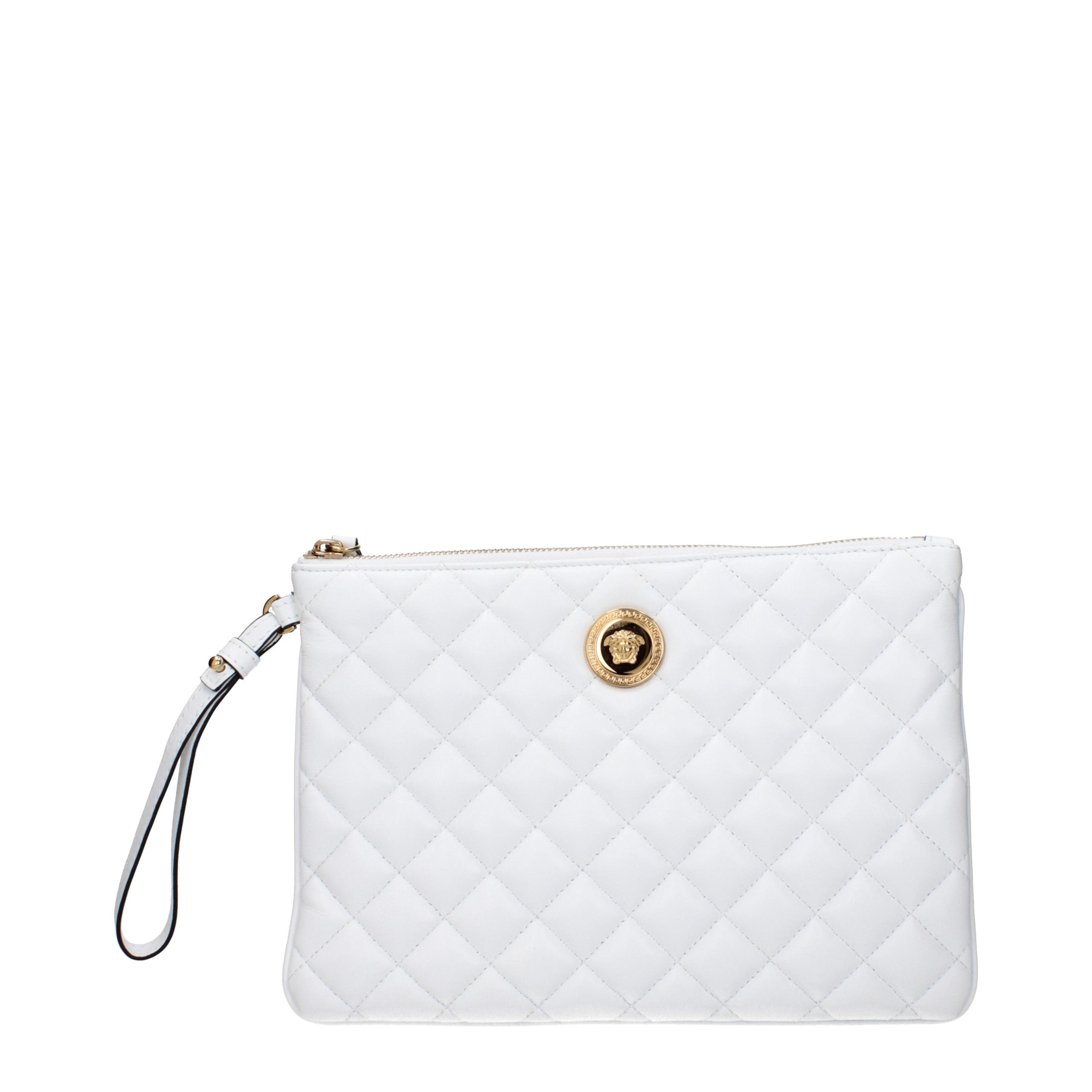 Versace Blue Leather Clutch Bag