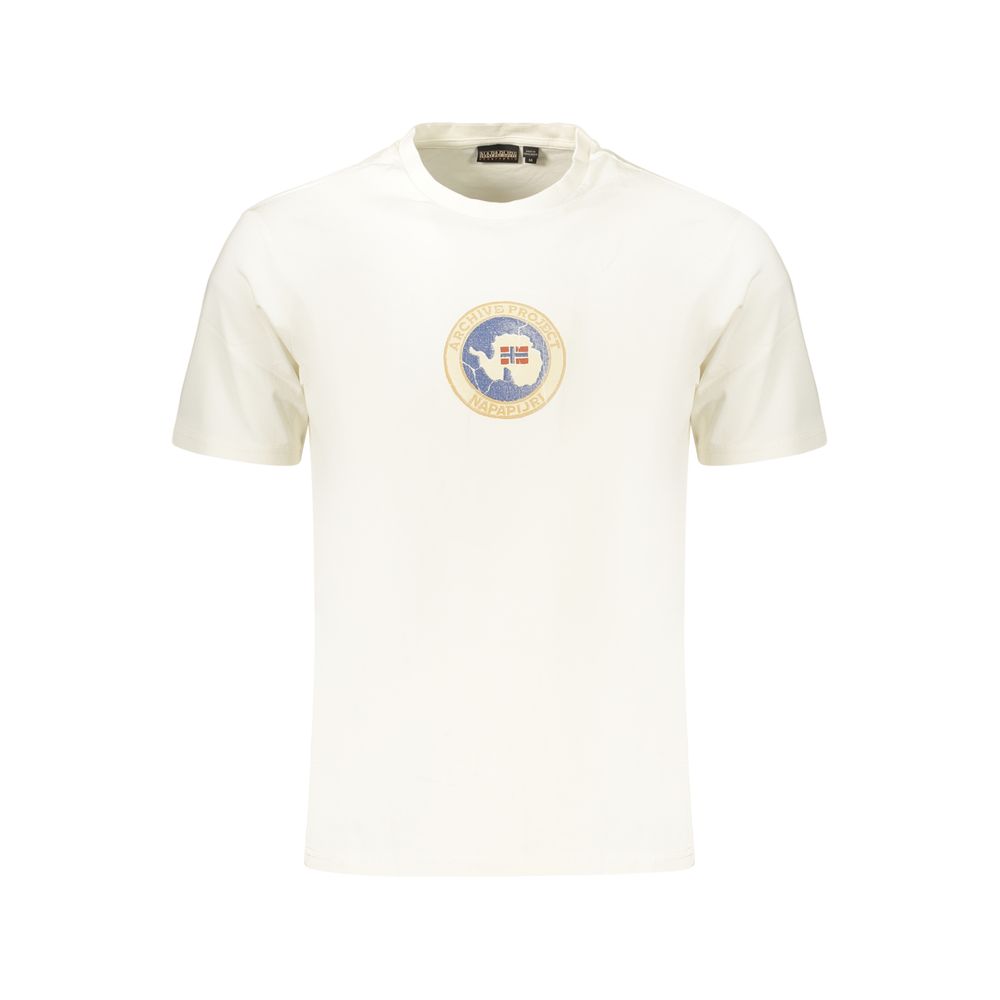 Napapijri Bianco Cotton Men's T-Shirt