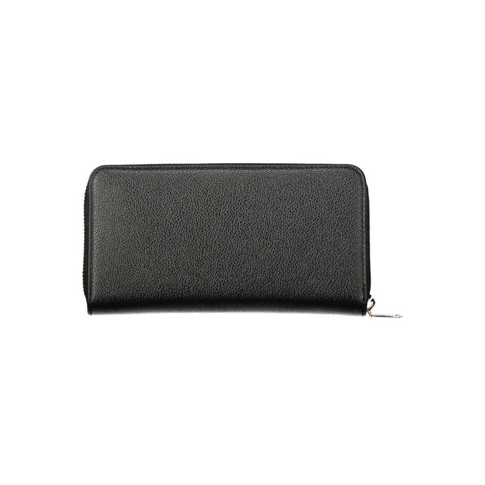 Mario Valentino Black Polyurethane Womens Wallet