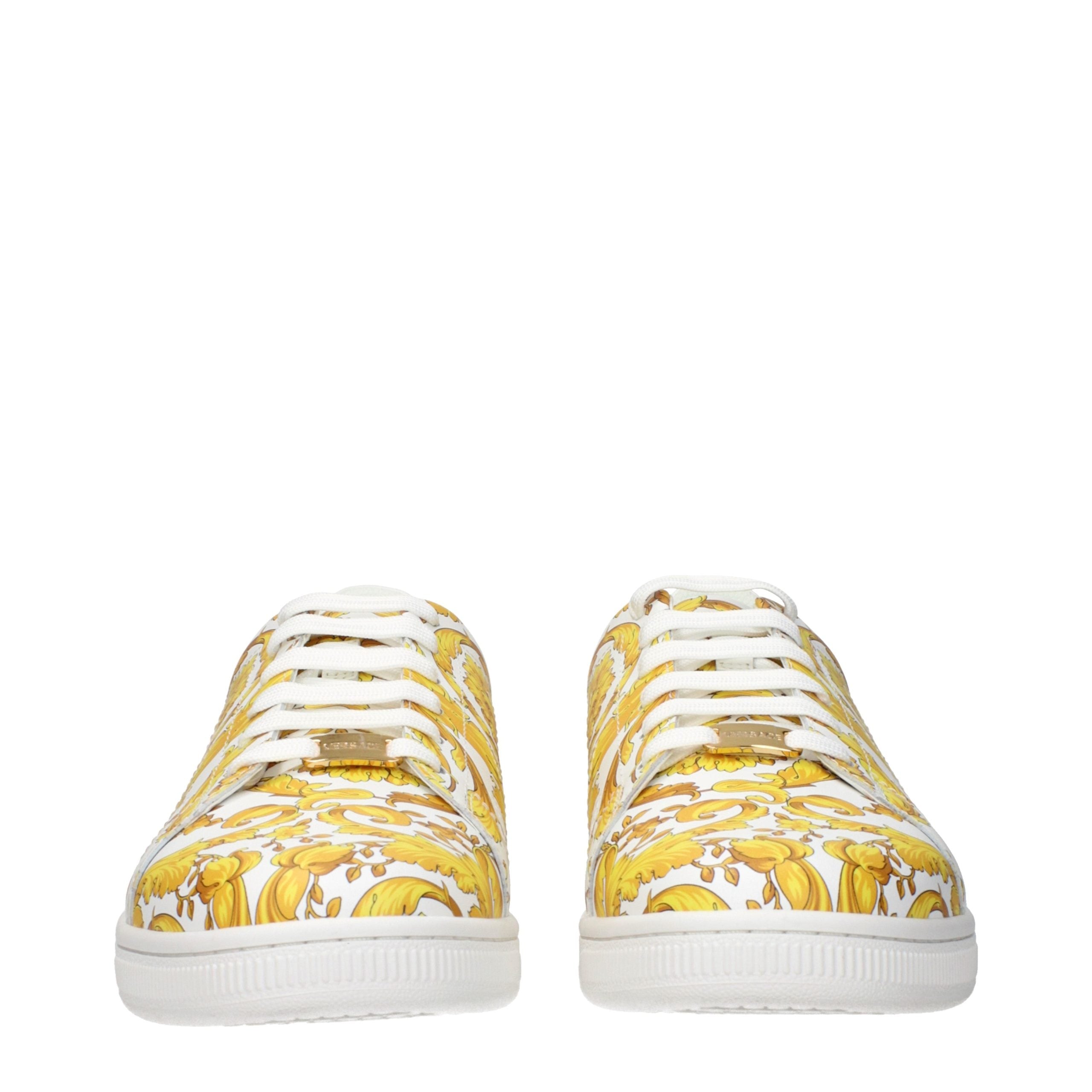 Versace Blue Leather Sneakers