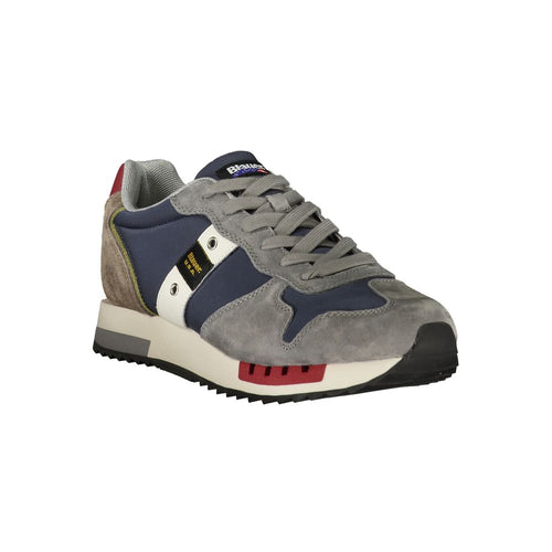Blauwe polyurethaan herensneaker van Blauer
