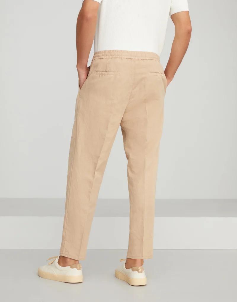 Brunello Cucinelli Beige Linen Casual Pants