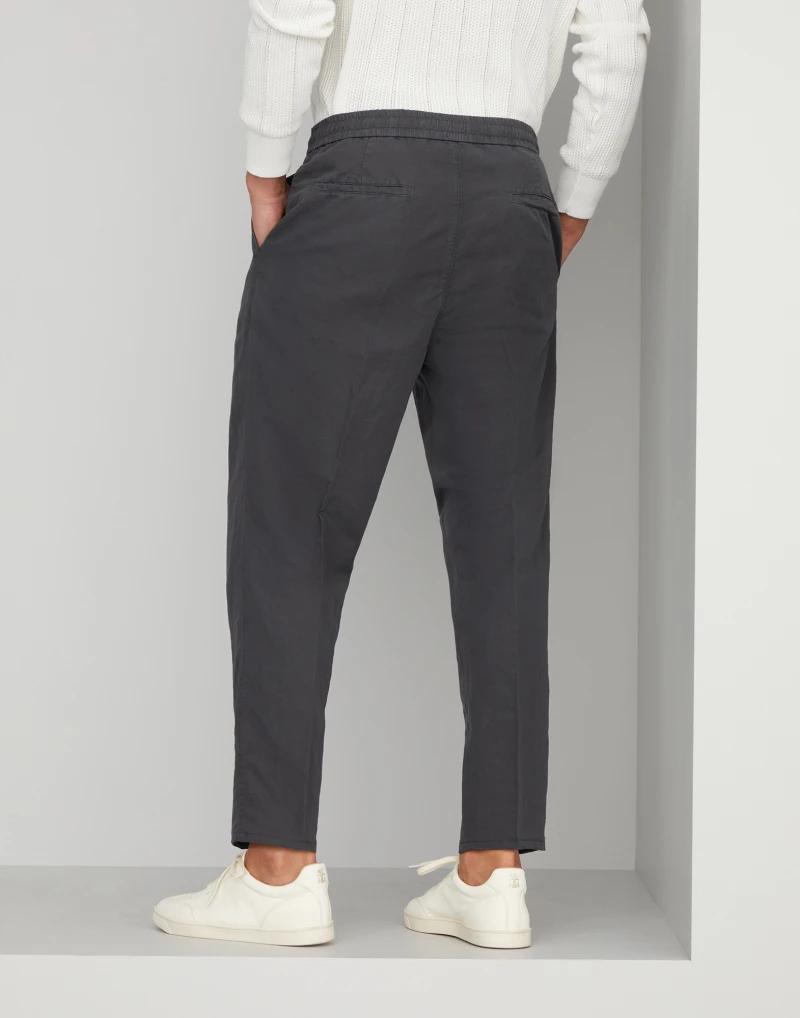 Brunello Cucinelli Gray Linen Casual Pants