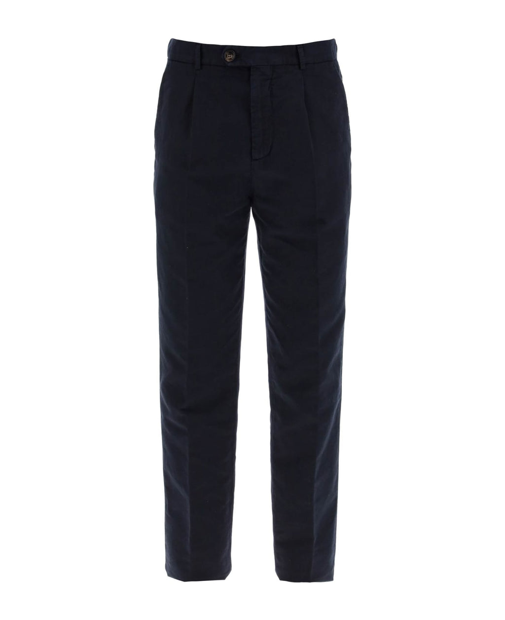Brunello Cucinelli Blue Linen Casual Pants