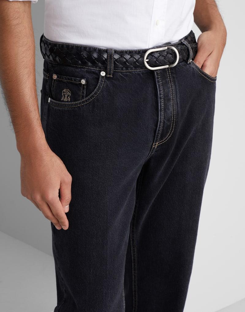Brunello Cucinelli Blue Cotton Straight-Leg Jeans