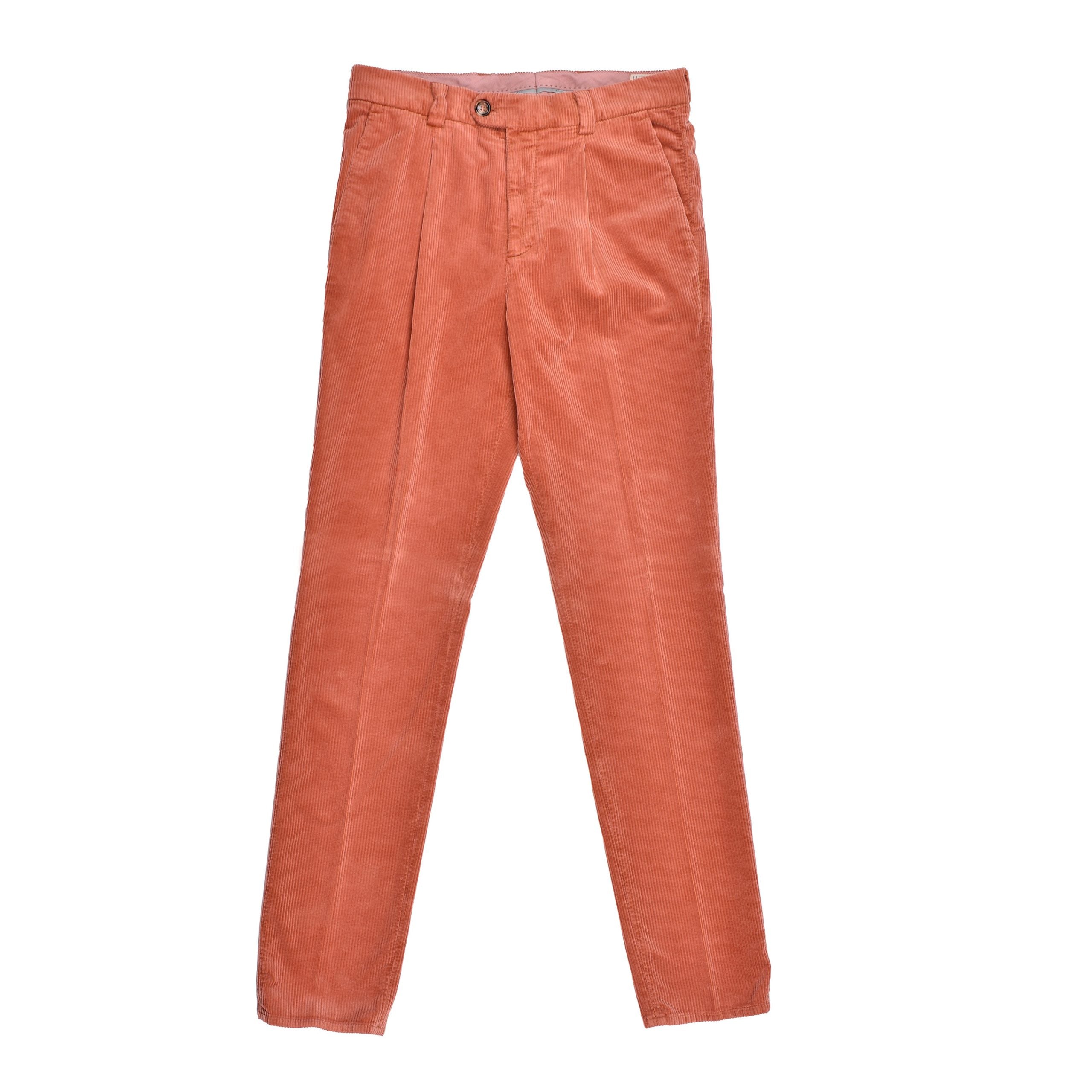 Brunello Cucinelli Orange Cotton Casual Pants