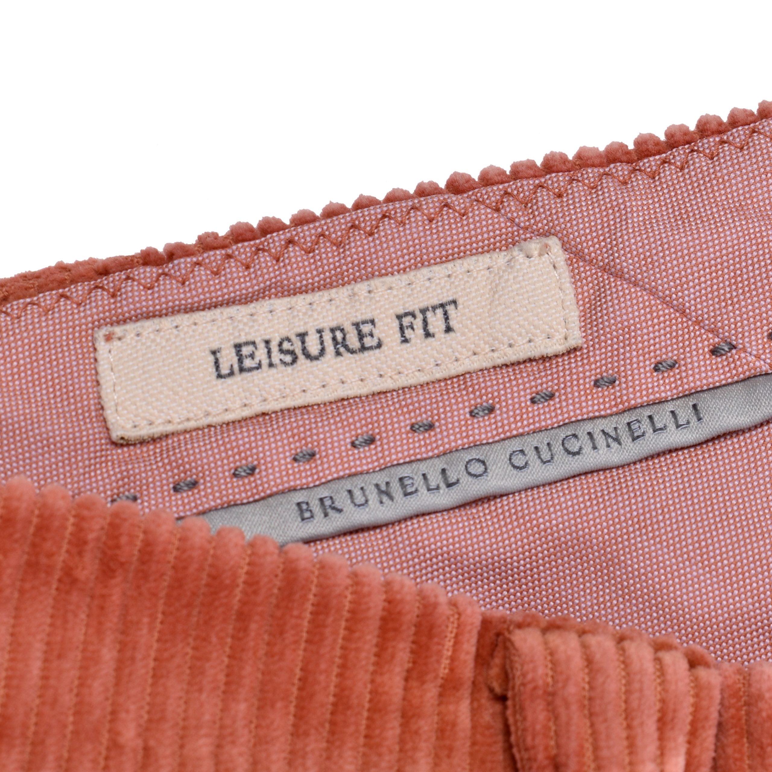 Brunello Cucinelli Orange Cotton Casual Pants