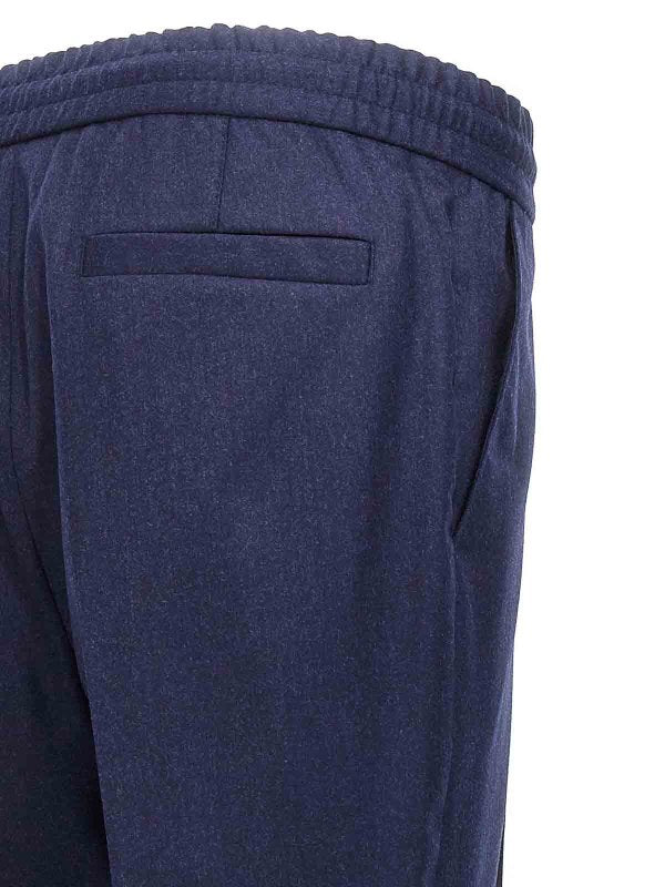Brunello Cucinelli Blue Wool Casual Pants