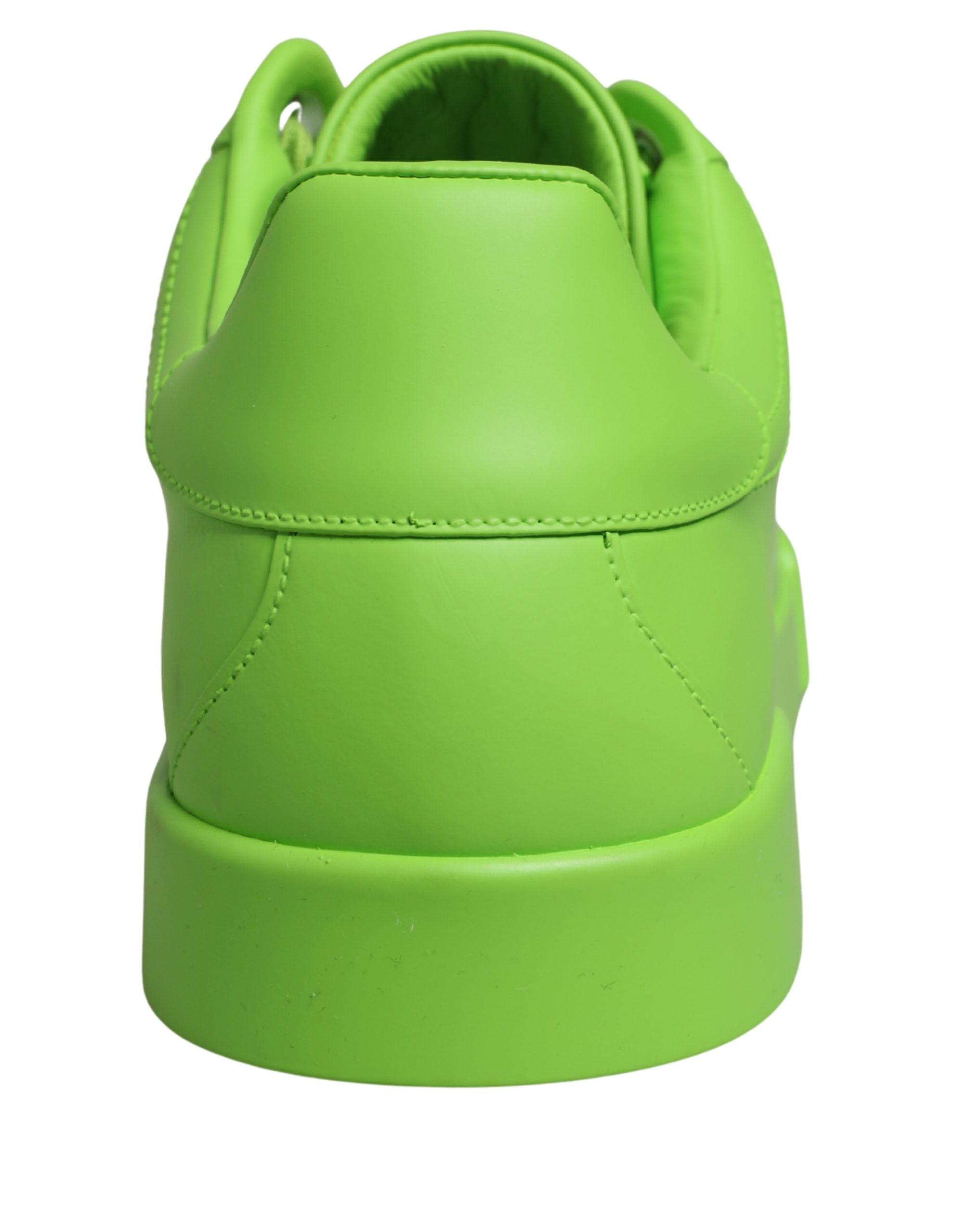 Dolce & Gabbana Grüne Leder Portofino Low Top Sneaker Schuhe