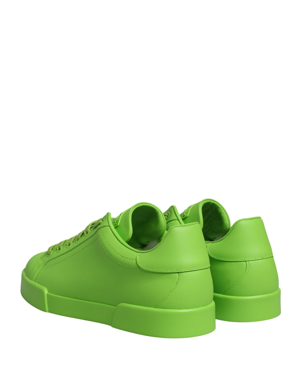 Dolce & Gabbana Grüne Leder Portofino Low Top Sneaker Schuhe