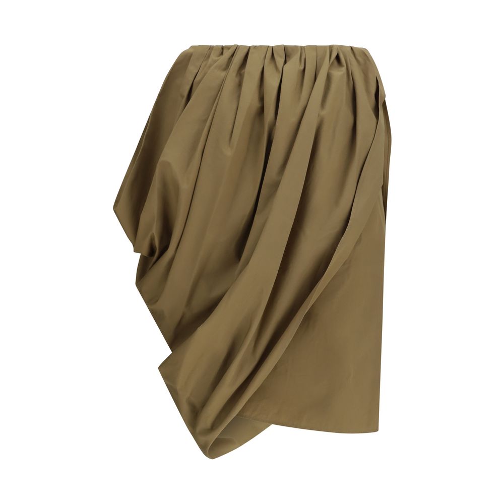 Chloé Bicolor Cotton Midi Skirt