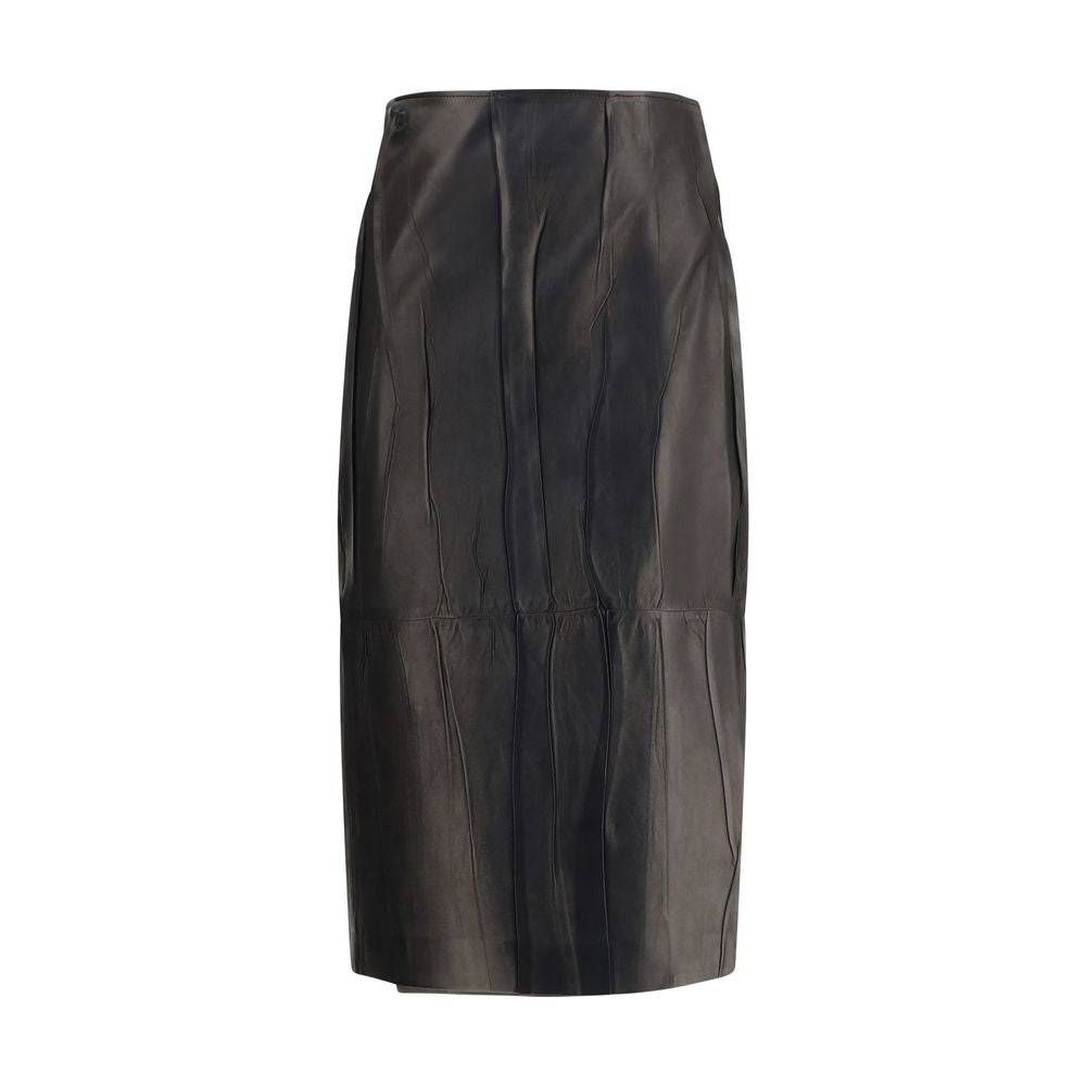 Ermanno Scervino Black Lamb Ovis Aries Aries Midi Skirt