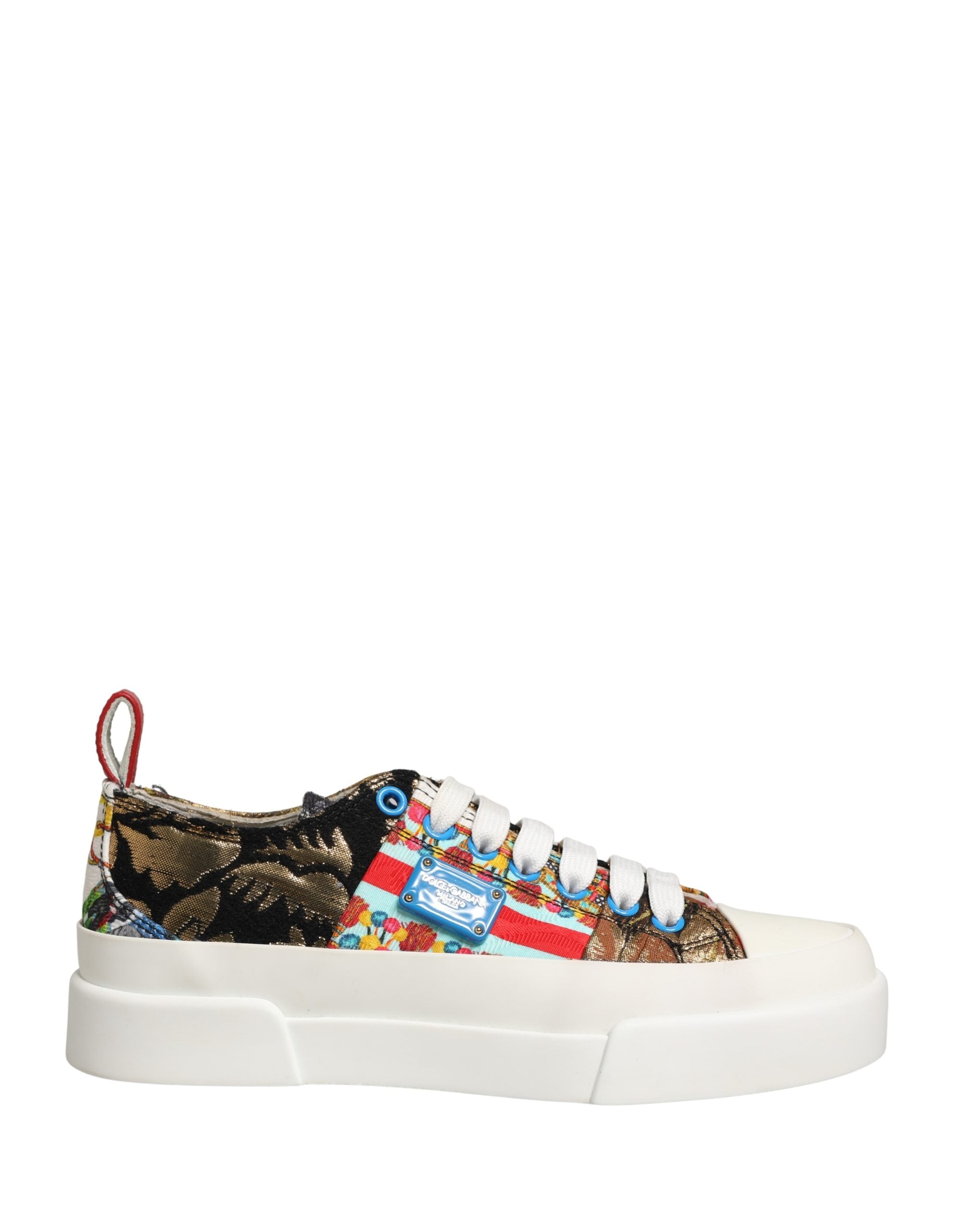 Dolce & Gabbana Multicolor-Patchwork-Low-Top-Sneakers