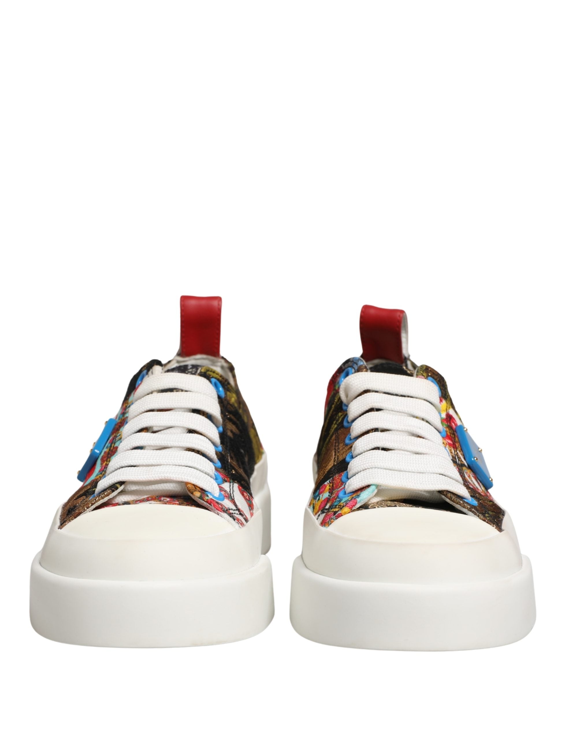 Dolce & Gabbana Multicolor-Patchwork-Low-Top-Sneakers