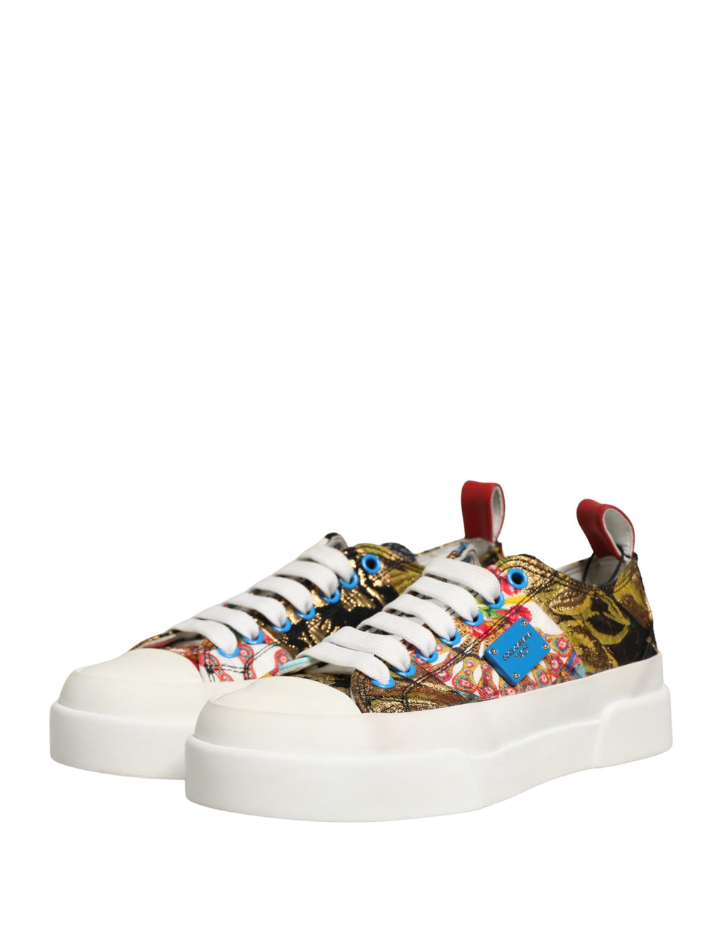 Dolce & Gabbana Multicolor-Patchwork-Low-Top-Sneakers