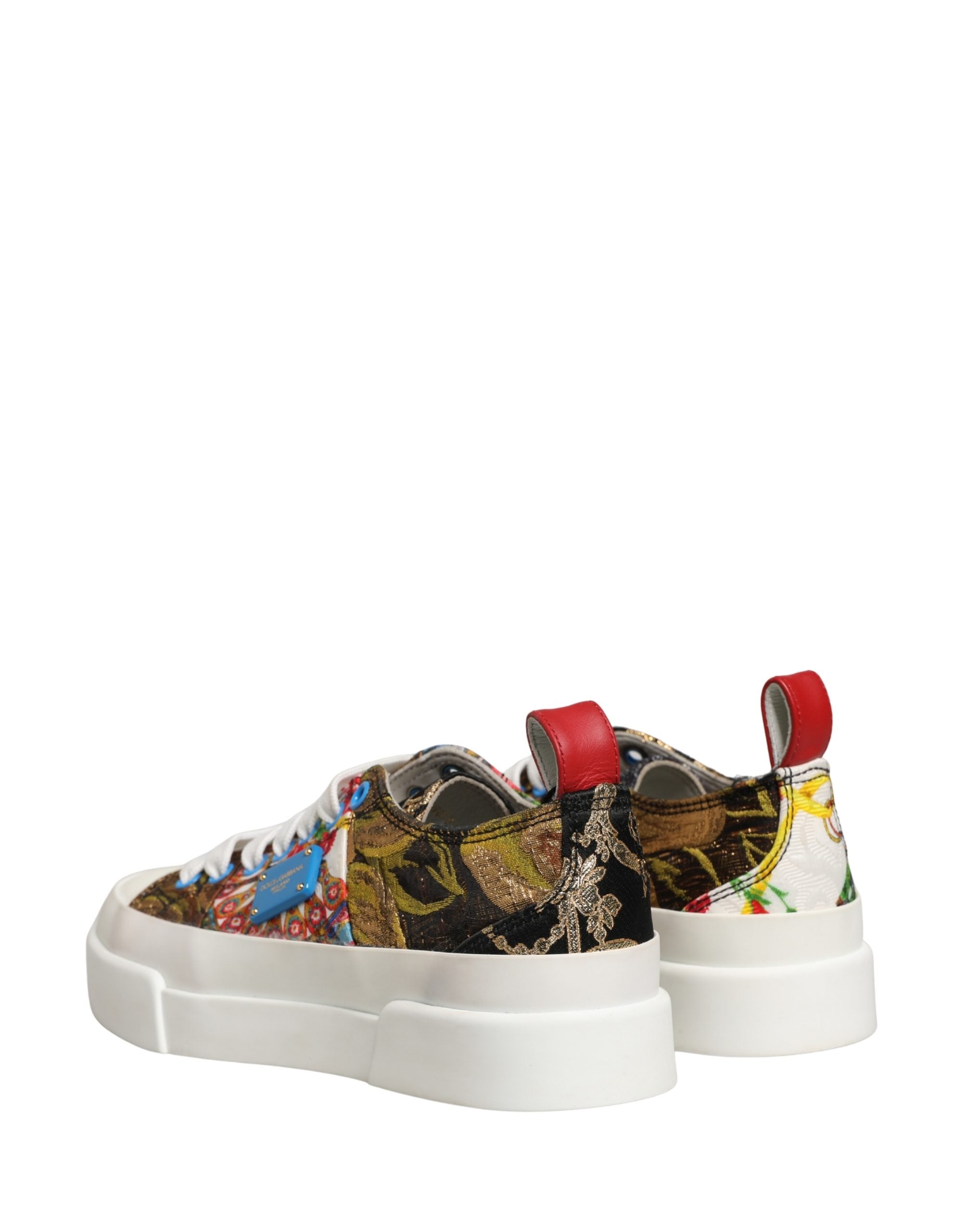 Dolce & Gabbana Multicolor-Patchwork-Low-Top-Sneakers