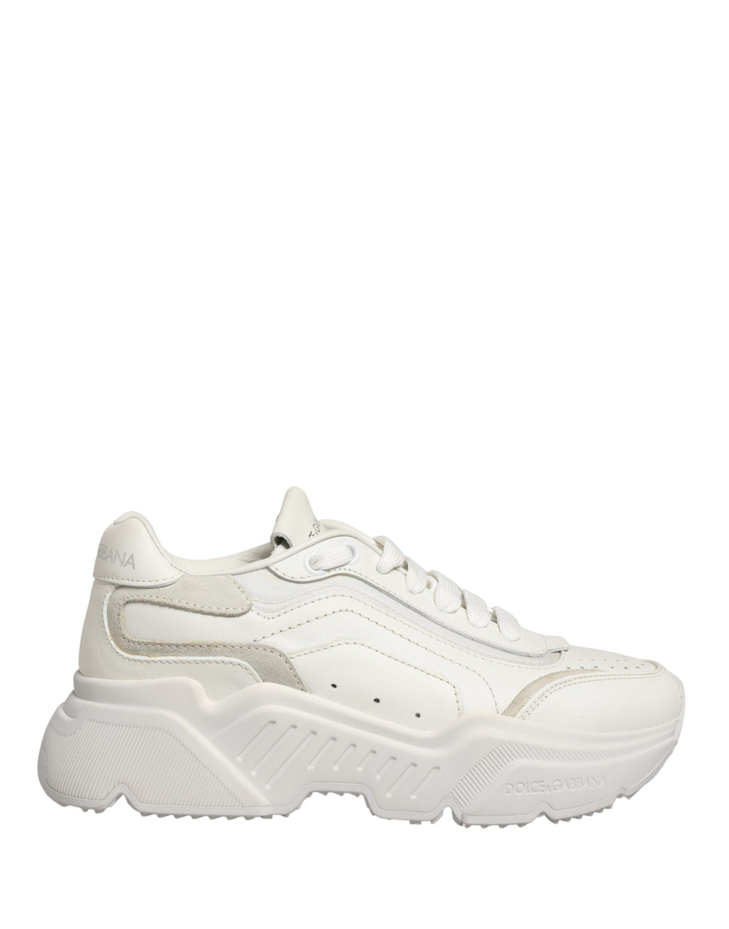 Dolce & Gabbana Weiße Leder Daymaster Low Top Sneakers Schuhe