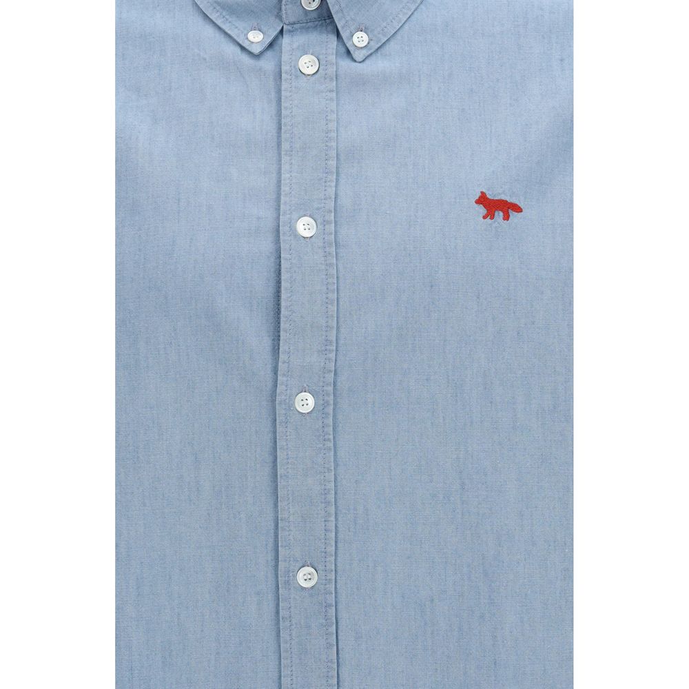 Maison Kitsuné Blue Cotton Shirt