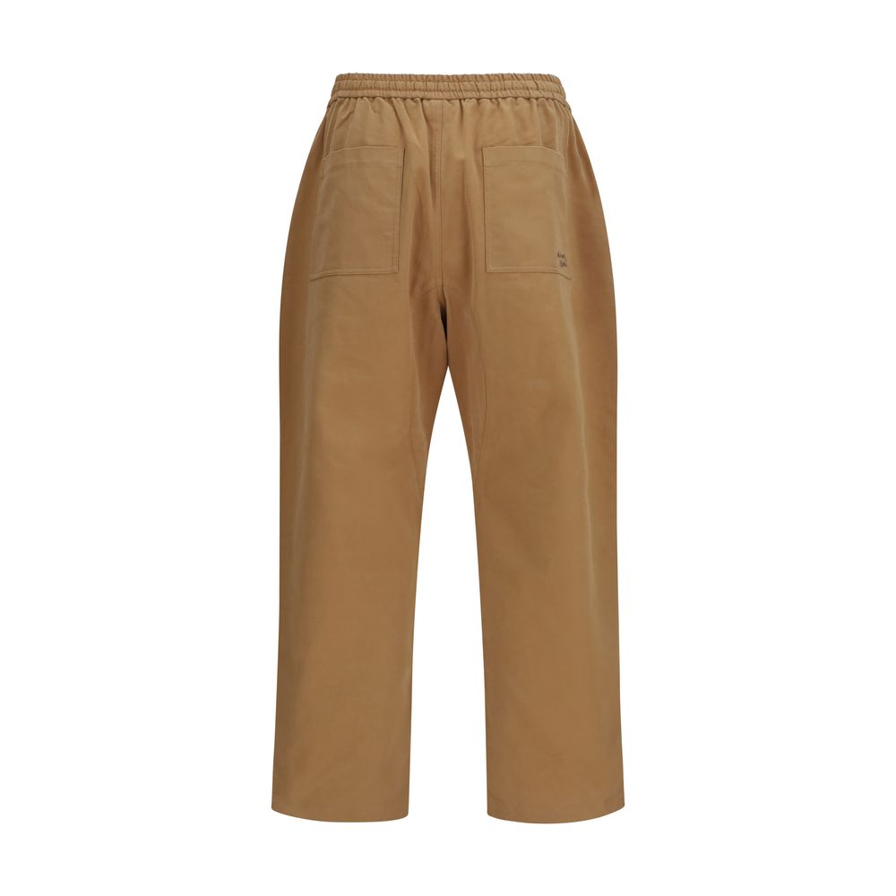 Maison Kitsuné Beige Cotton Casual Pants