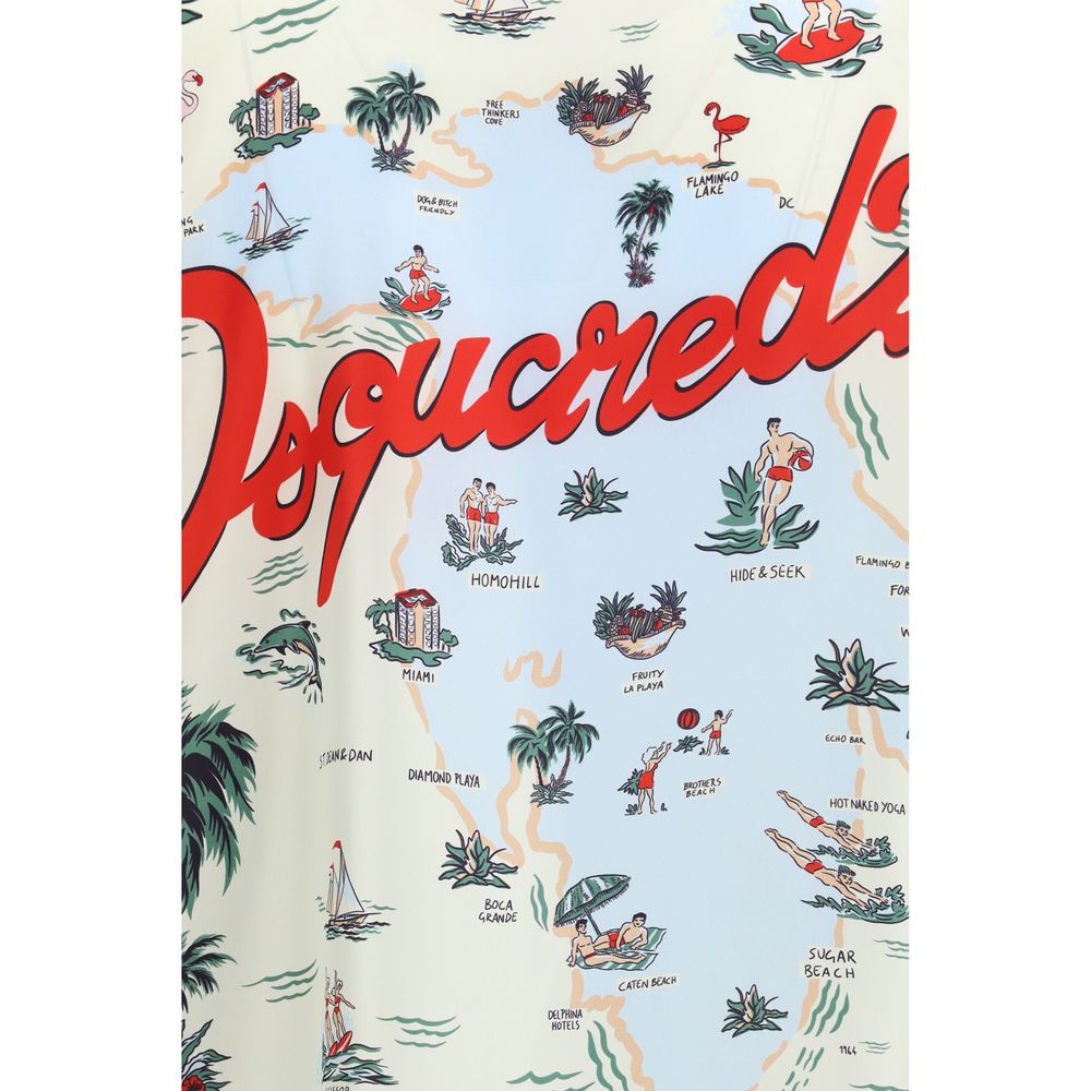 Dsquared² Multicolor Silk Pattern Shirt