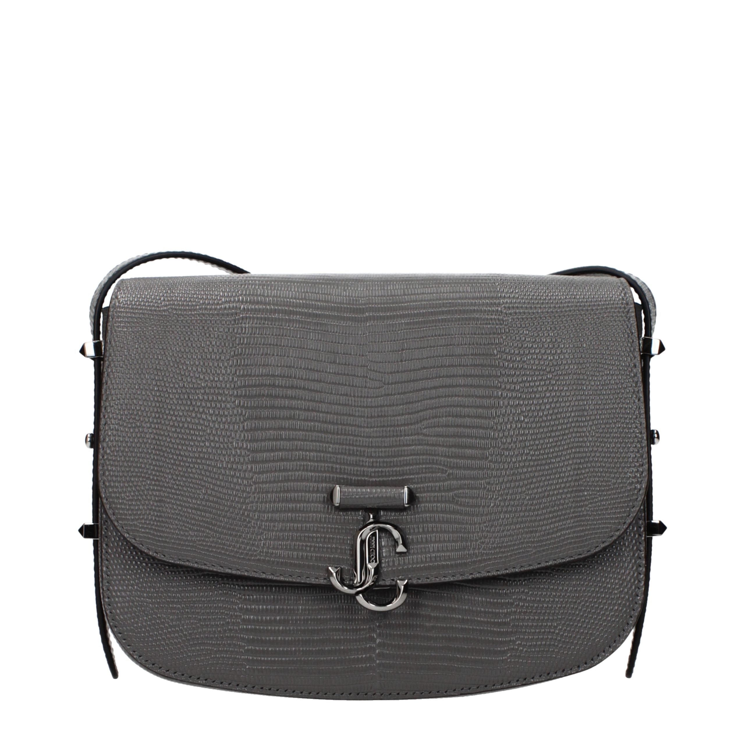 Jimmy Choo Gray Leather Crossbody Bag