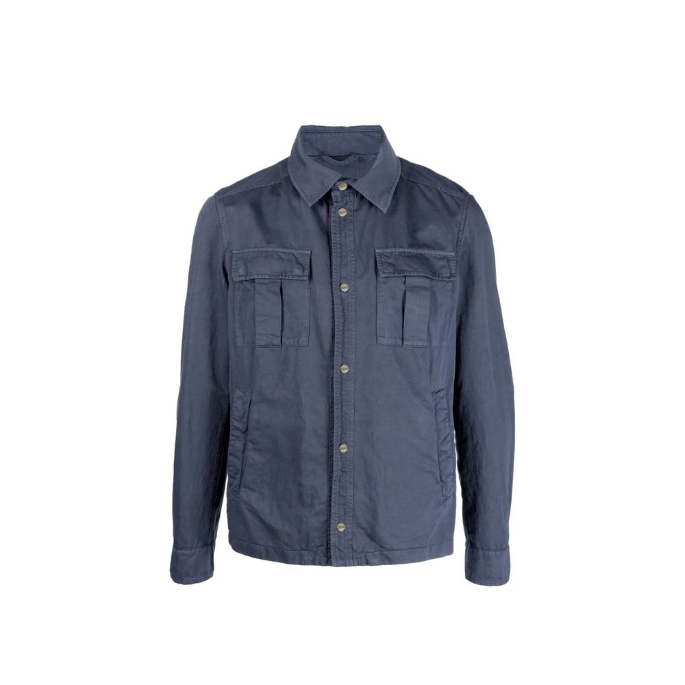 Herno Blue Cotton Coat