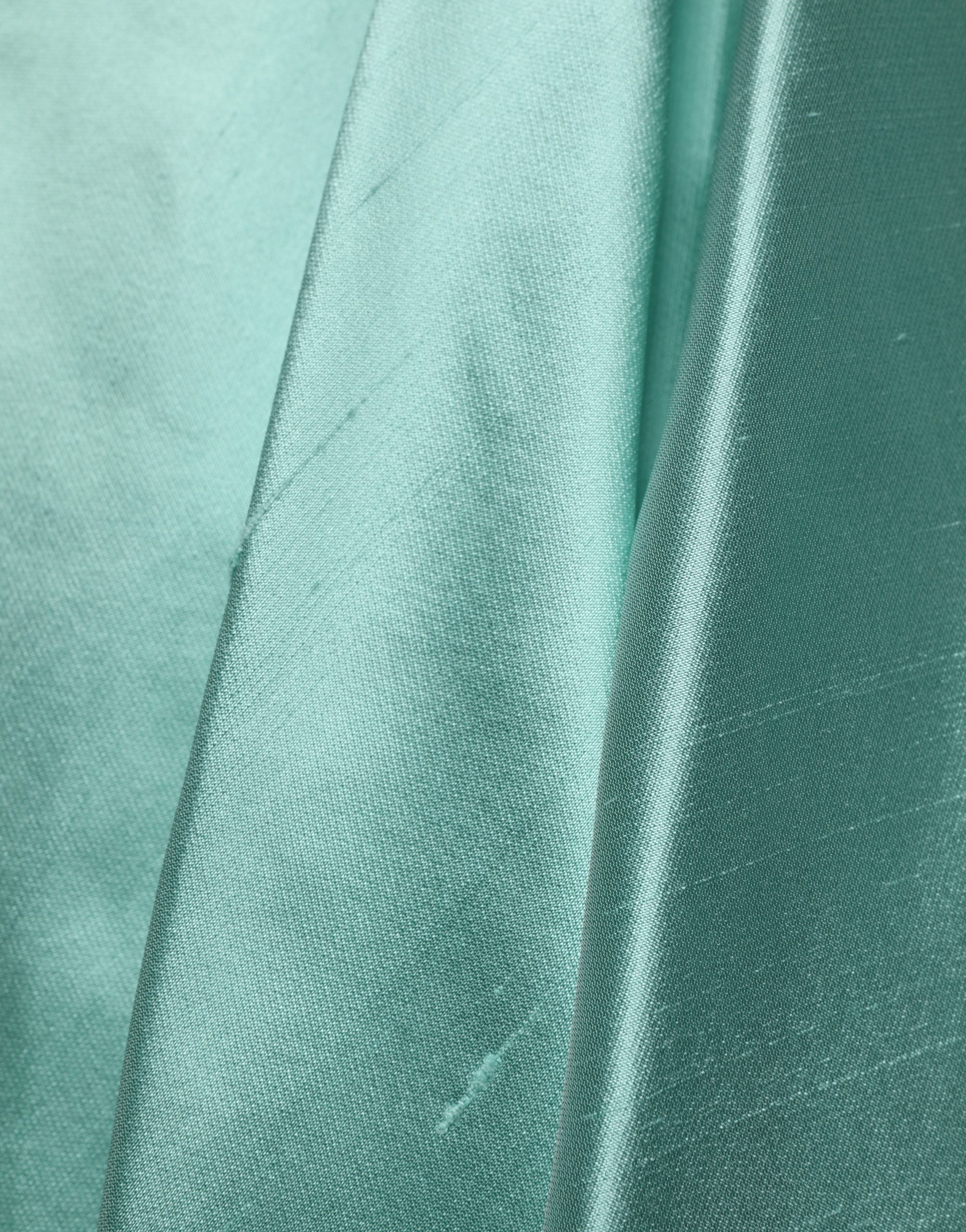 Dolce & Gabbana Green Satin High-Waisted Pleated A-line Midi Skirt