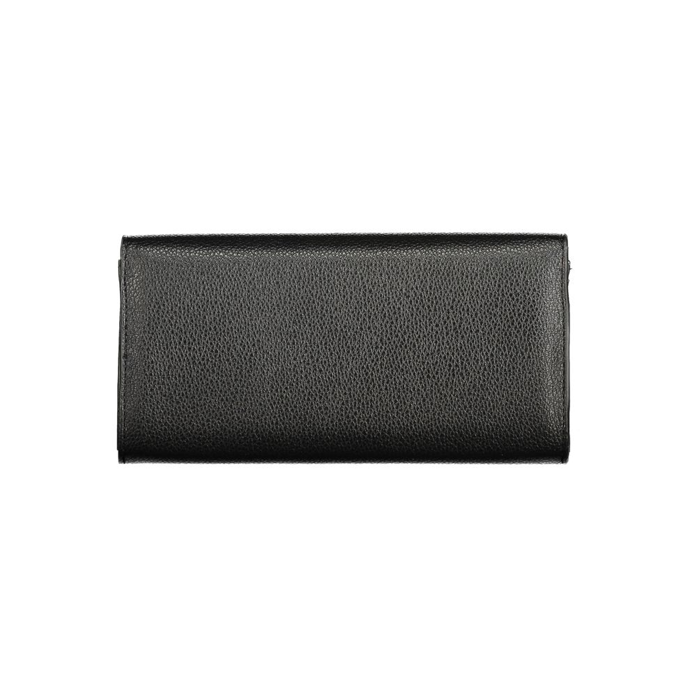 Mario Valentino Black Polyurethane Womens Wallet