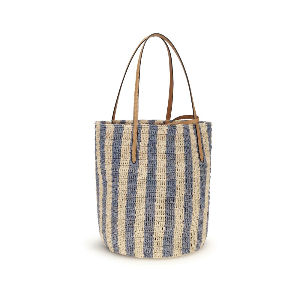 Valentino Garavani Multicolor Raffia Backet Bag
