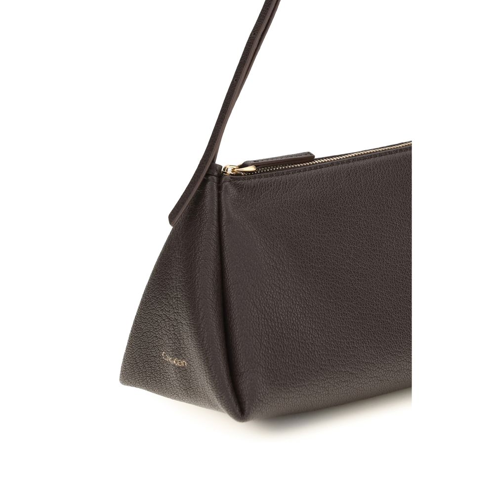 Calvin Klein Brown Calf Leather Bos Taurus Shoulder Bag