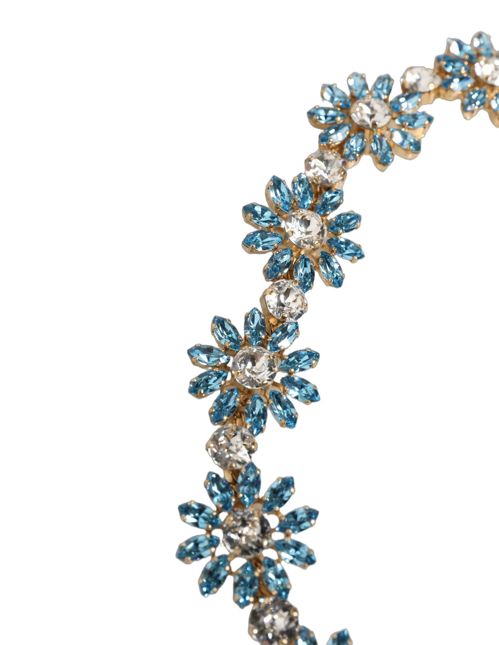 Dolce & Gabbana Gürtel aus grünem Leder mit Gänseblümchen-Kristallverzierung